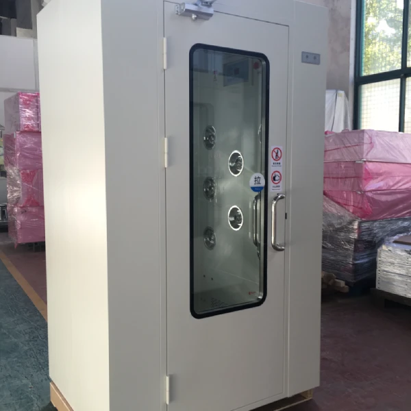 Installation view: Single Person Air Shower Room integrated between gowning area and ISO Class 5 cleanroom entrance