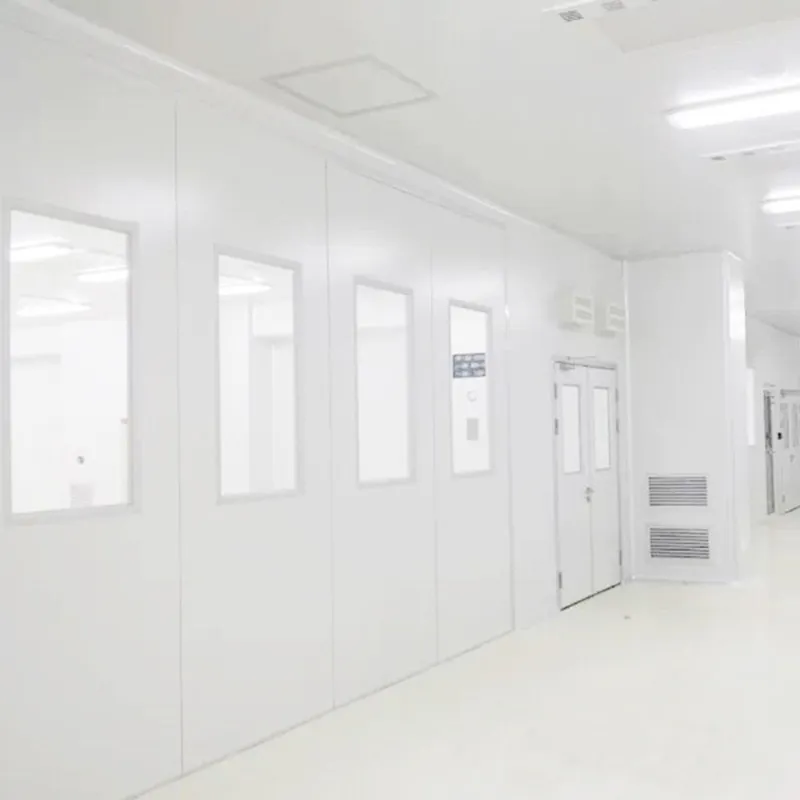 Clean room single glass window technical diagram