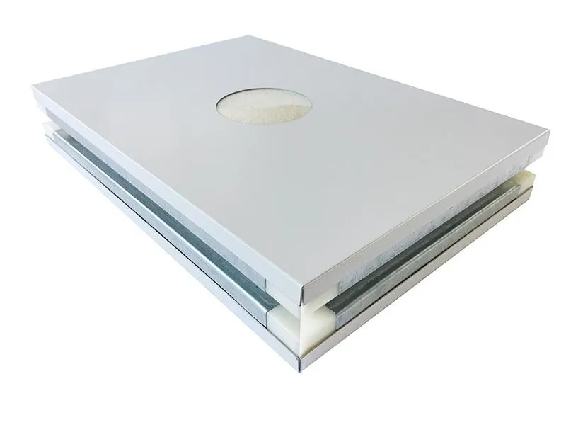 Technical spec table for EPS, HPL, aluminum honeycomb and rock wool cleanroom panels