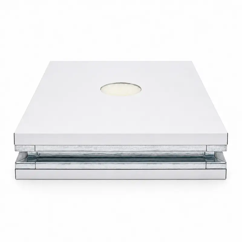 Technical comparison chart of PIR, aluminum honeycomb, EPS and HPL cleanroom panels