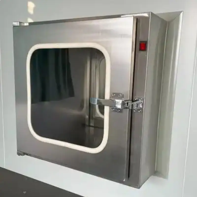 Static Pass Box &ndash; Front View with Stainless Steel Frame and Dual Interlocked Doors
