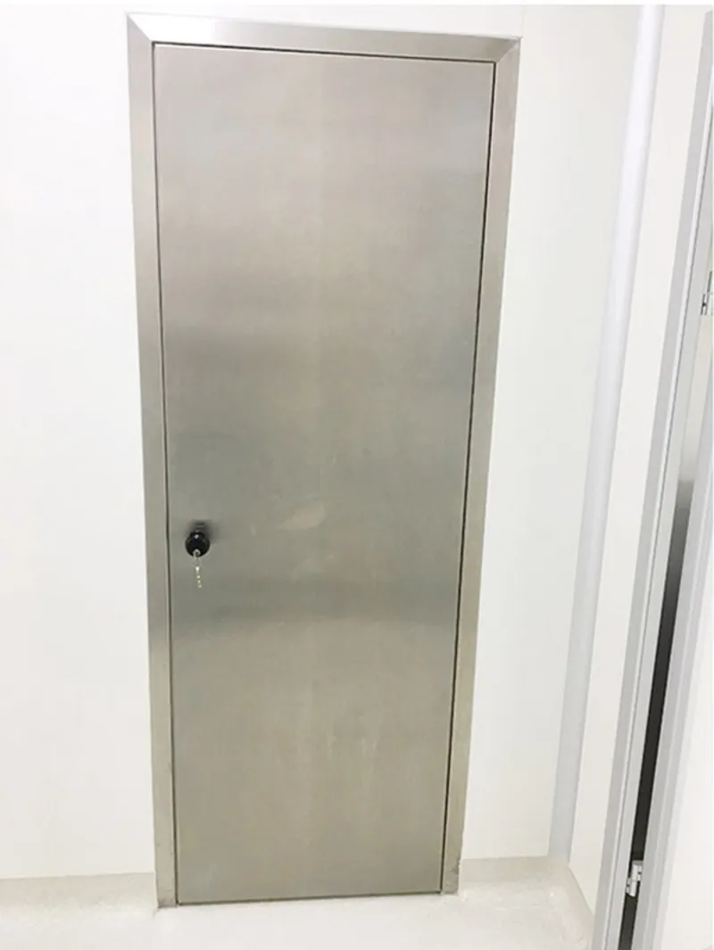 Clean Room Stainless Steel Door &ndash; Technical Detail View