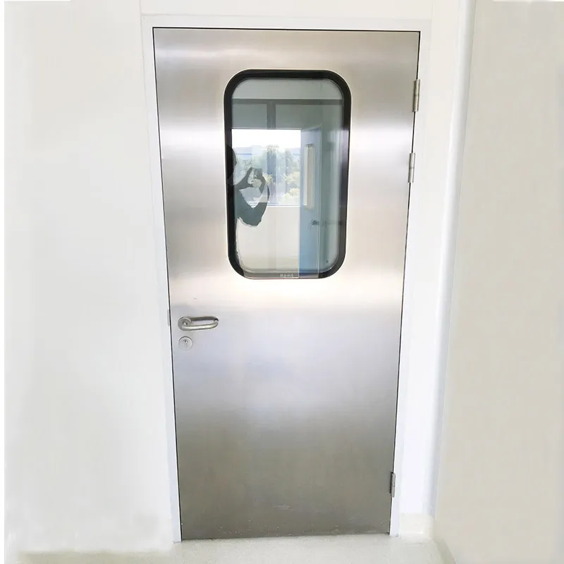 Puerta de acero inoxidable de sala limpia