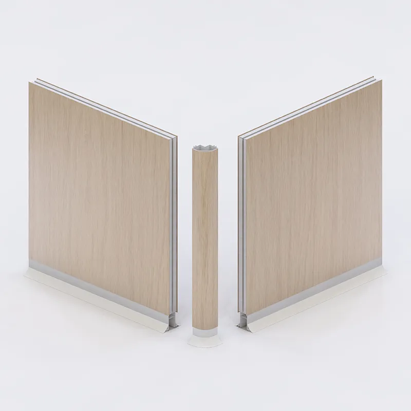 Medical clean panel wall adjacent to stainless steel lab furniture and utility columns in a clinical diagnostics lab